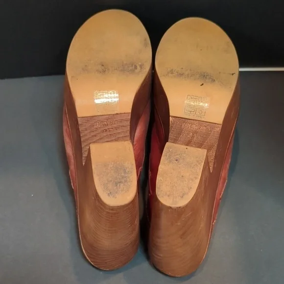 Free People Brown Leather Chance Clog w/Wood Heel Size EU 41 - Picture 12 of 14